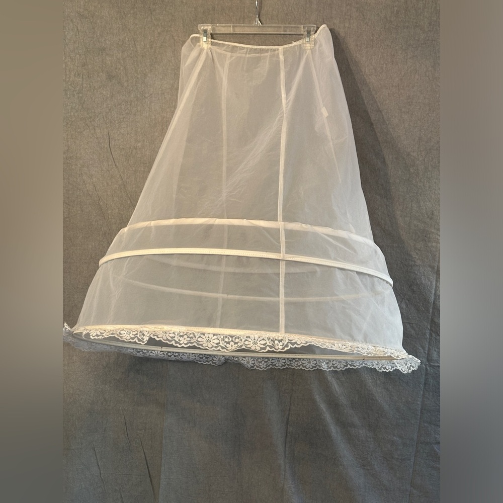 Vintage White Sheer Hoop Skirt
